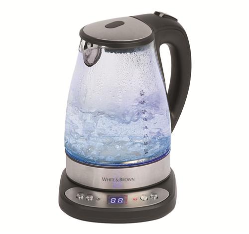 White And Brown - DA 935 - Bouilloire - Malicia - 1,7 litres - Noir et Inox